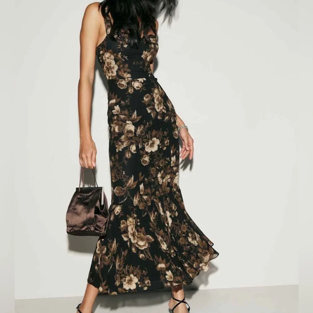 Reformation Irisa Maxi Sleveless Dress in Grand Dame size 14 - Picture 2 of 11